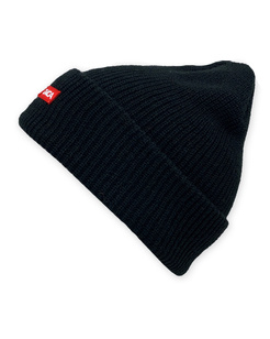 GONGA RIB BEANIE BLACK  red box