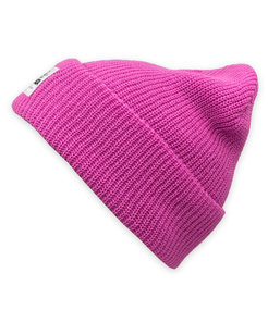 GONGA RIB BEANIE PINK white