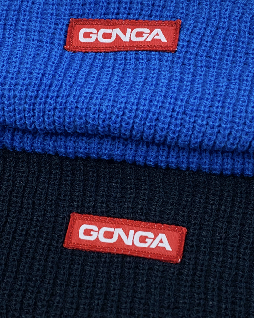 GONGA RIB BEANIE BLACK  red box