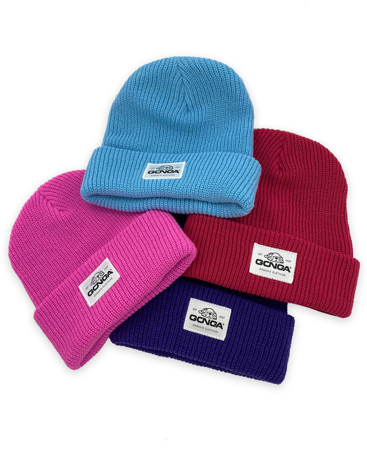 GONGA RIB BEANIE FUCHSIA white