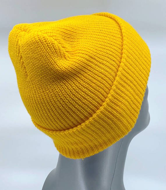 GONGA RIB BEANIE GOLDEN YELLOW black tag