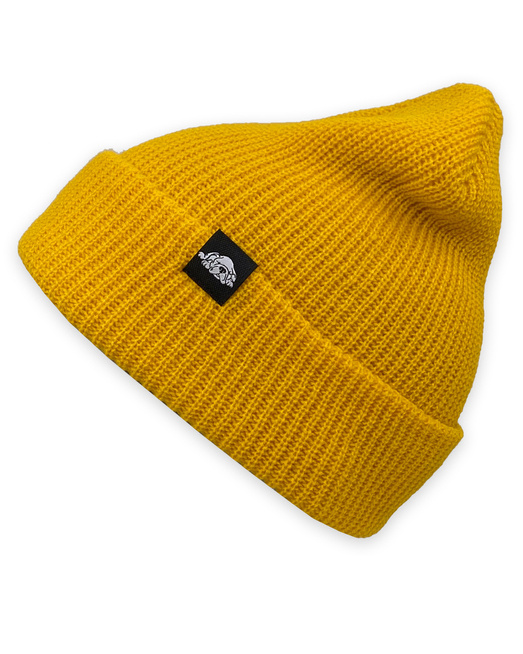 GONGA RIB BEANIE GOLDEN YELLOW black tag