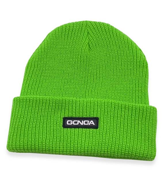 GONGA RIB BEANIE LIME box