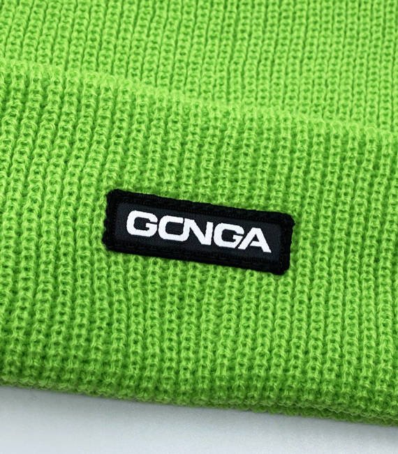 GONGA RIB BEANIE LIME box