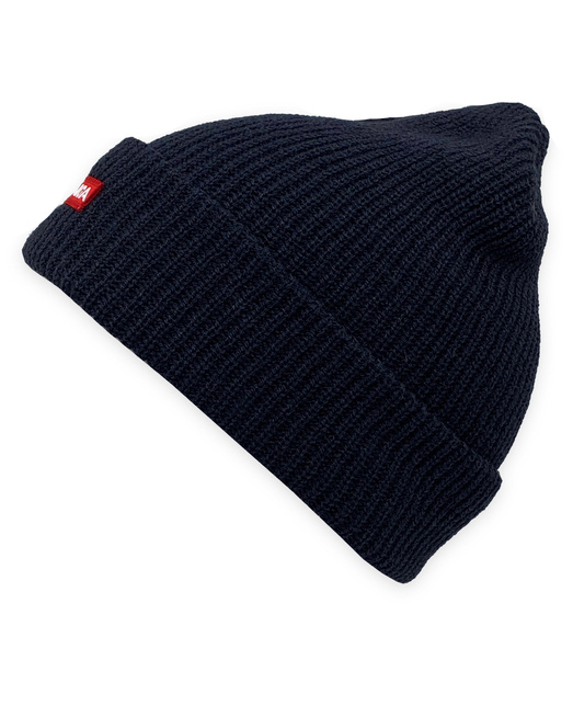 GONGA RIB BEANIE NAVY box red