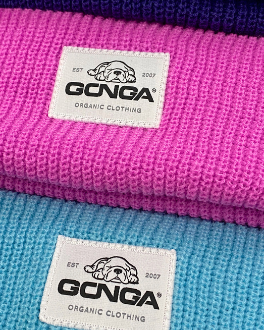 GONGA RIB BEANIE PINK white