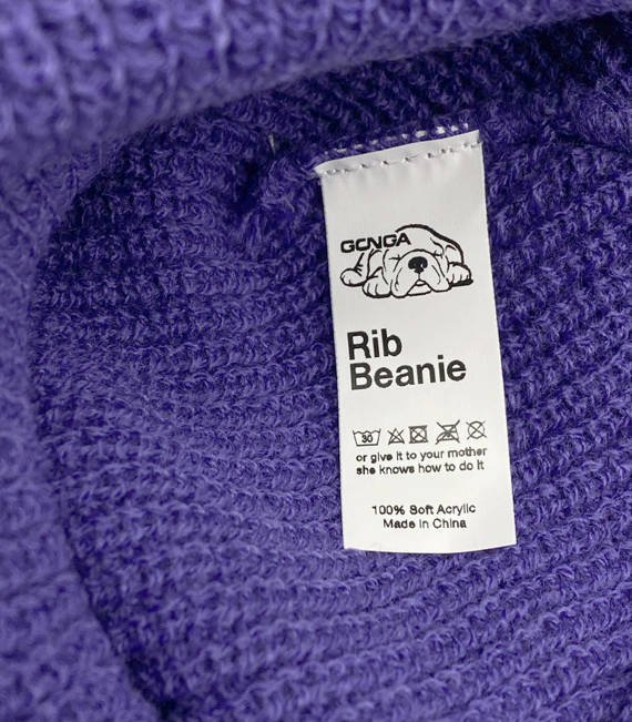 GONGA RIB BEANIE PURPLE white