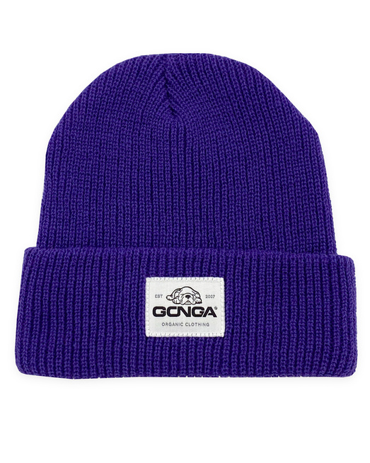 GONGA RIB BEANIE PURPLE white