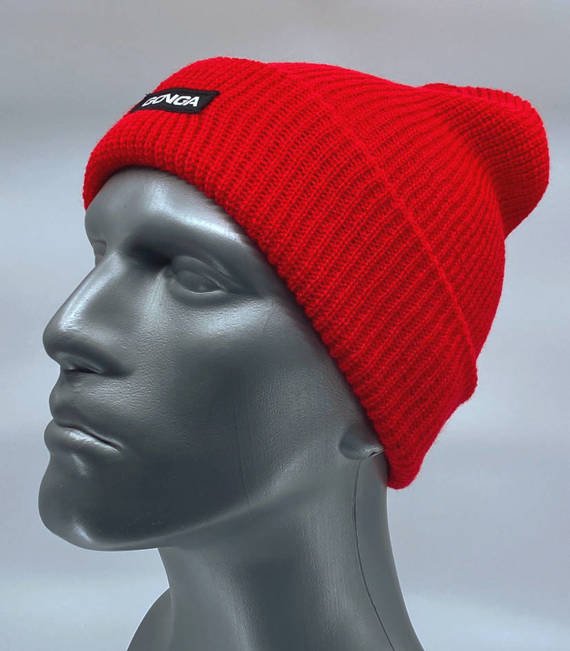 GONGA RIB BEANIE RED box black