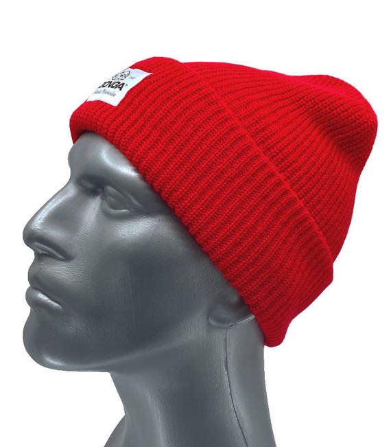 GONGA RIB BEANIE RED white