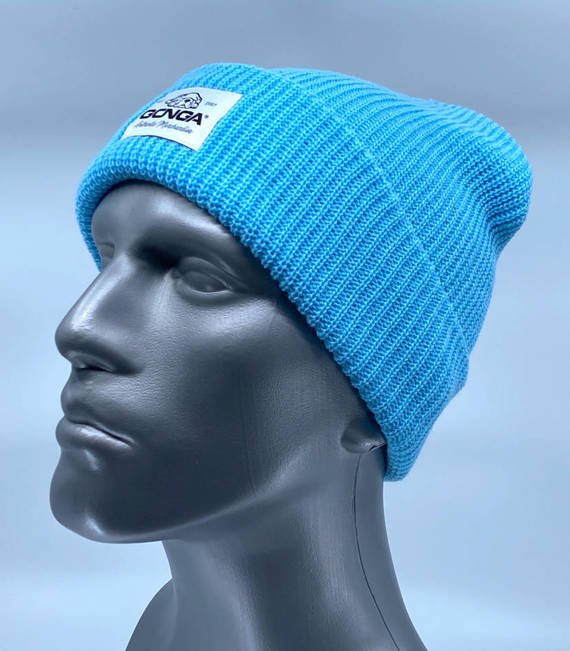 GONGA RIB BEANIE SKY white