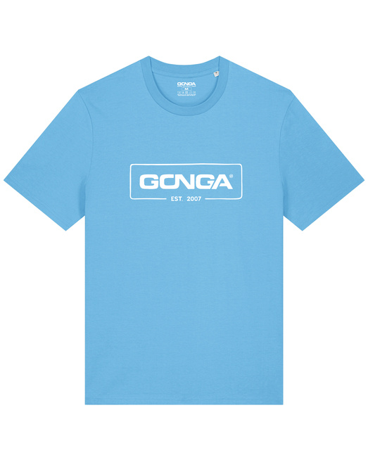 Gonga Surf - Logo White Aqua Blue