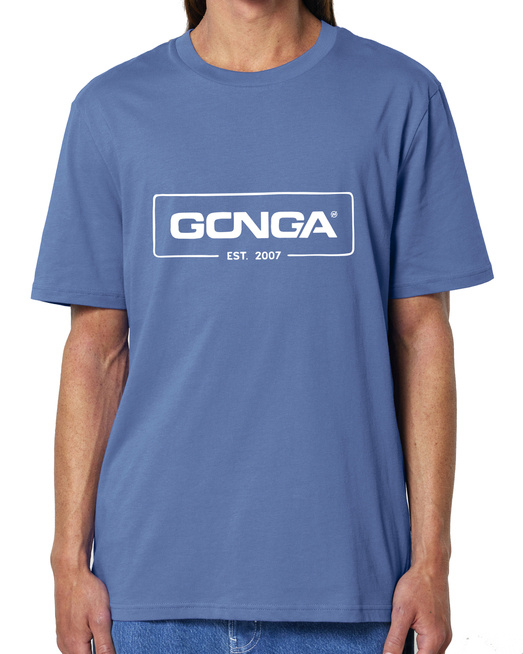 Gonga Surf - Logo White Bright Blue