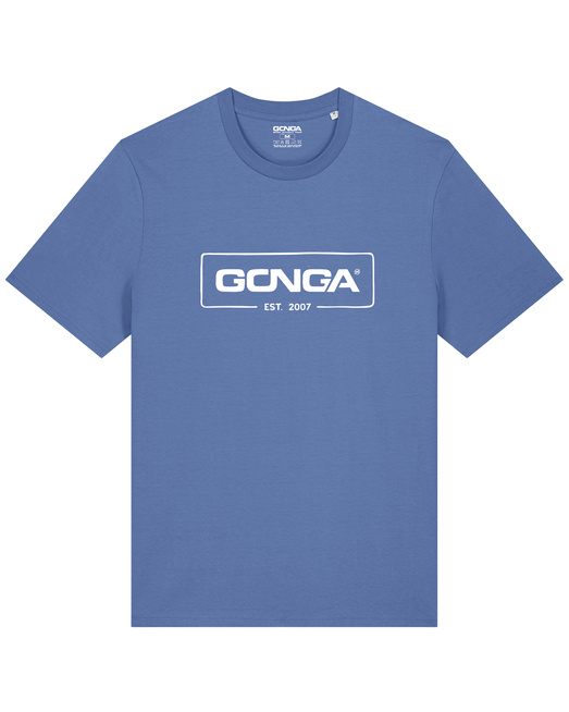 Gonga Surf - Logo White Bright Blue