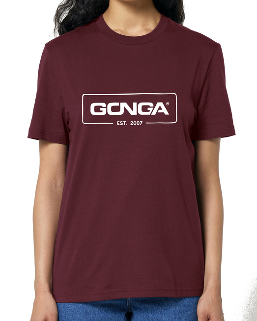 Gonga Surf - Logo White Burgundy