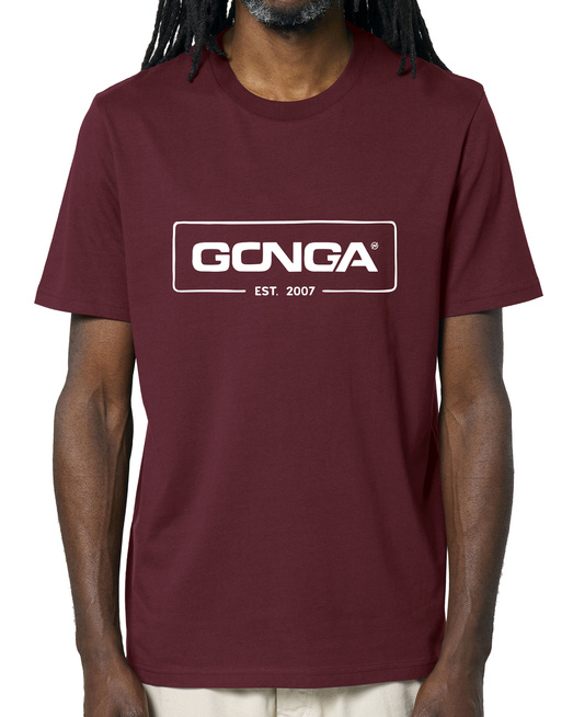 Gonga Surf - Logo White Burgundy