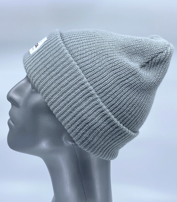 GONGA RIB BEANIE DOVE GREY white