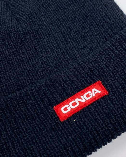 GONGA RIB BEANIE NAVY box red