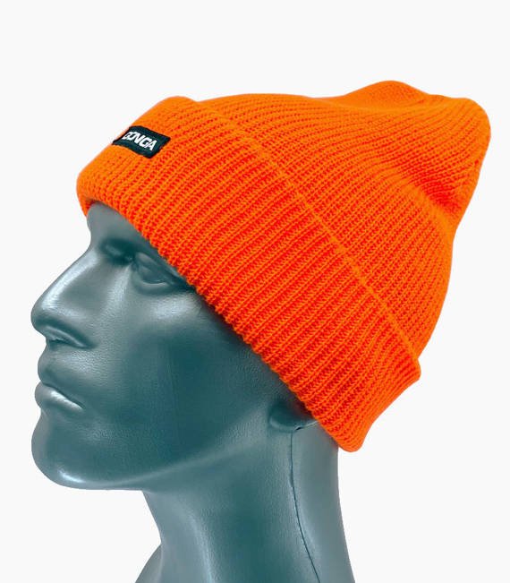 GONGA RIB BEANIE ORANGE FLUO box