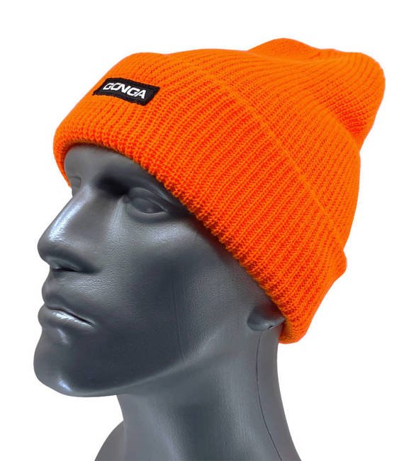 GONGA RIB BEANIE ORANGE FLUO box