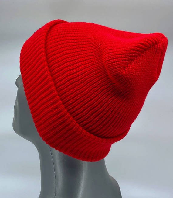 GONGA RIB BEANIE RED white