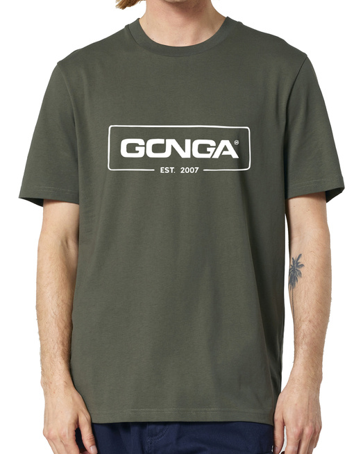 Gonga Surf - Logo White Khaki