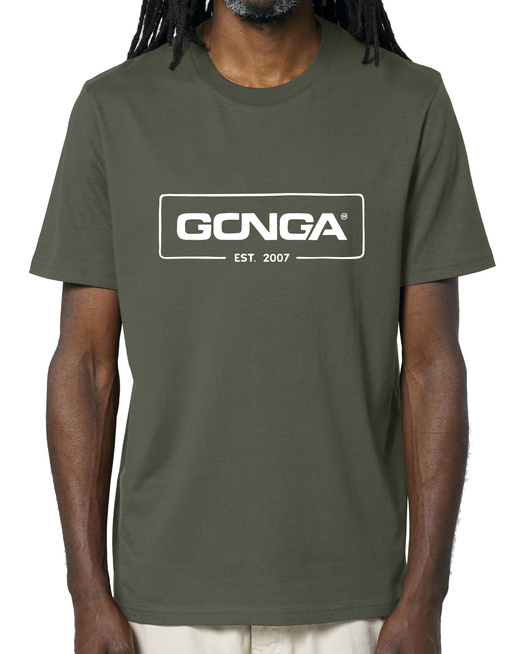 Gonga Surf - Logo White Khaki