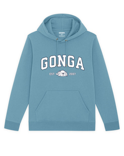 Gonga Unisex Hoodie Regular Fit Basic Atlantic Blue