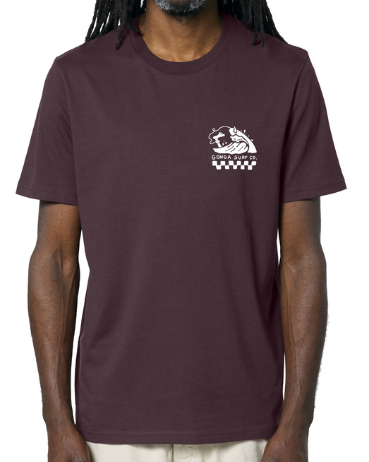 Gonga Unisex Tshirt Medium Fit Feeling Swell Red Brown