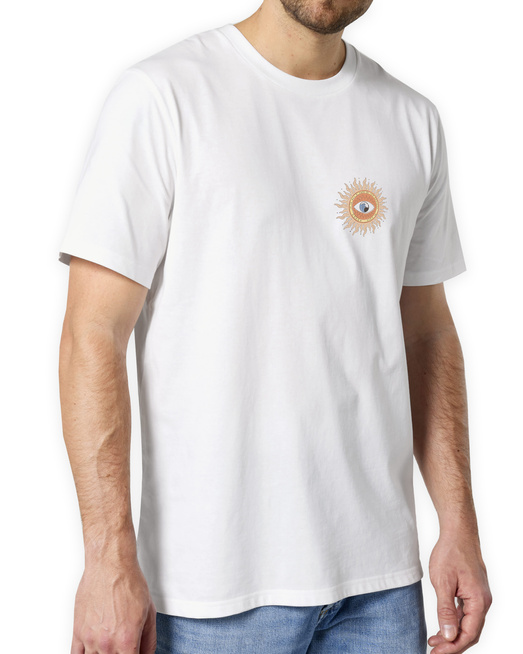 Gonga Unisex Tshirt Medium Fit Chasing The Sun Off White