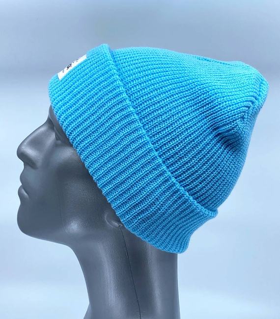 GONGA RIB BEANIE SKY BLUE white