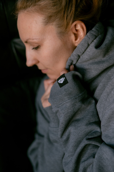 Gonga Unisex Hoodie Regular Fit Feeling Swell Mid Heather Grey