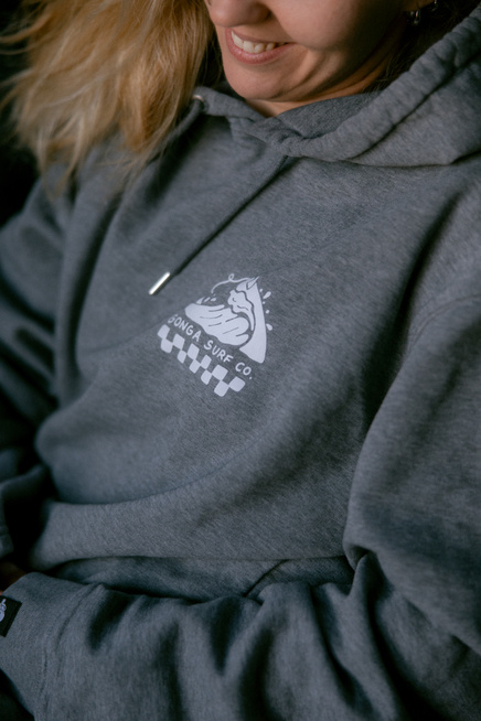 Gonga Unisex Hoodie Regular Fit Feeling Swell Mid Heather Grey