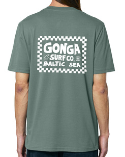 Gonga Unisex Tshirt Medium Fit Chessboard White Green Bay