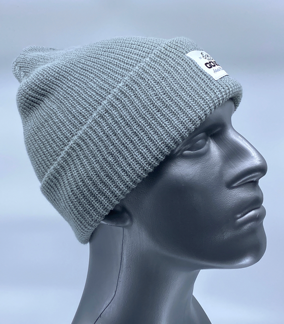 GONGA RIB BEANIE DOVE GREY white