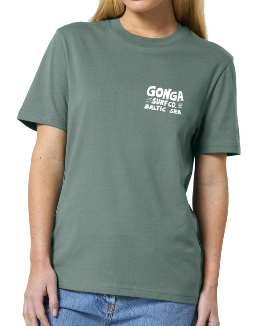 Gonga Unisex Tshirt Medium Fit Chessboard White Green Bay