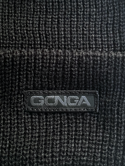 GONGA RIB BEANIE BLACK grey box