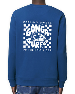 Gonga Unisex Crewneck Regular Fit Feeling Swell Majorelle Blue