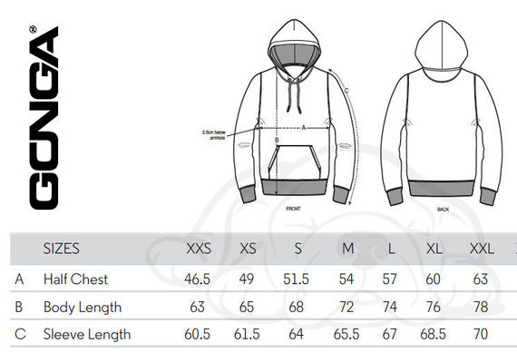 Gonga Unisex Hoodie Regular Fit Feeling Swell Majorelle Blue