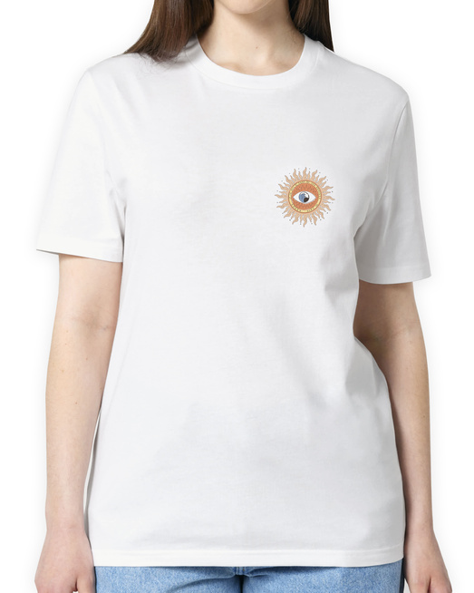 Gonga Unisex Tshirt Medium Fit Chasing The Sun Off White
