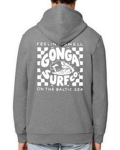 Gonga Unisex Hoodie Regular Fit Feeling Swell Mid Heather Grey
