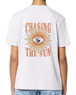 Gonga Unisex Tshirt Medium Fit Chasing The Sun Off White
