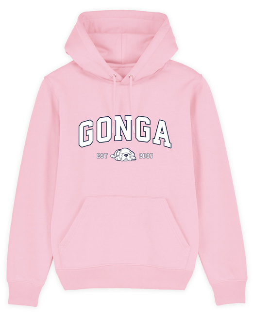 Gonga Unisex Hoodie Regular Fit Basic Cotton Pink