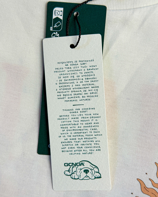 Gonga Unisex Tshirt Medium Fit Chasing The Sun Off White