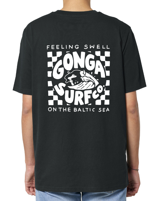 Gonga Unisex Tshirt Medium Fit Feeling Swell Black