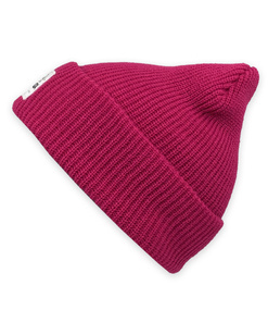 GONGA RIB BEANIE FUCHSIA white