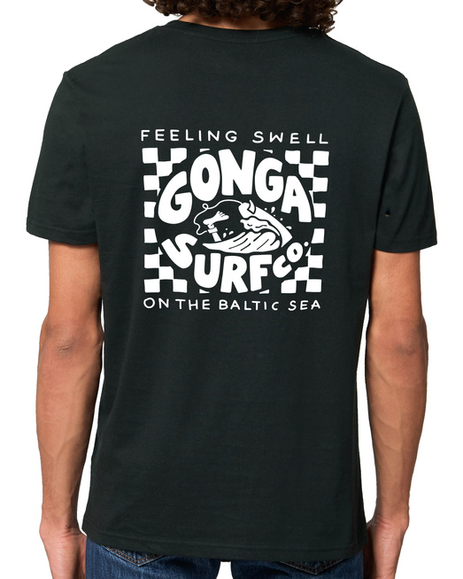 Gonga Unisex Tshirt Medium Fit Feeling Swell Black