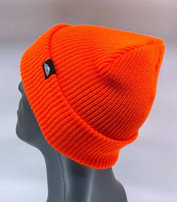 GONGA RIB BEANIE ORANGE FLUO black tag