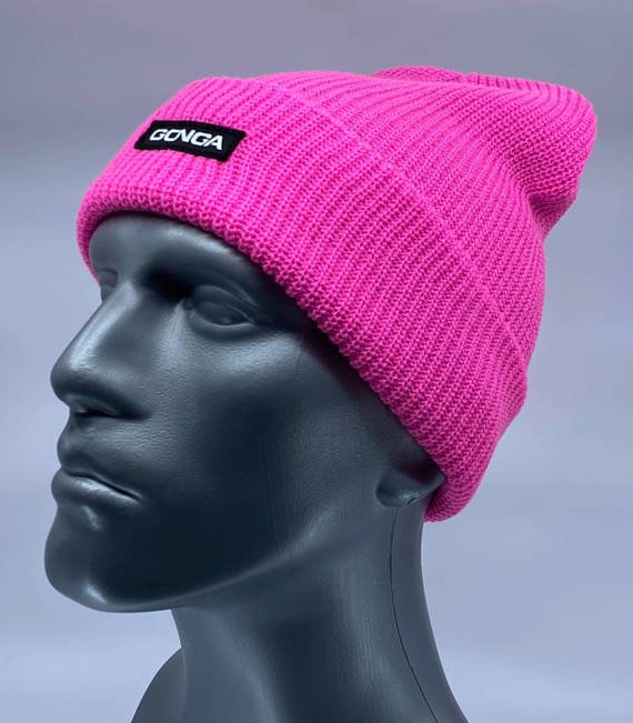 GONGA RIB BEANIE PINK box