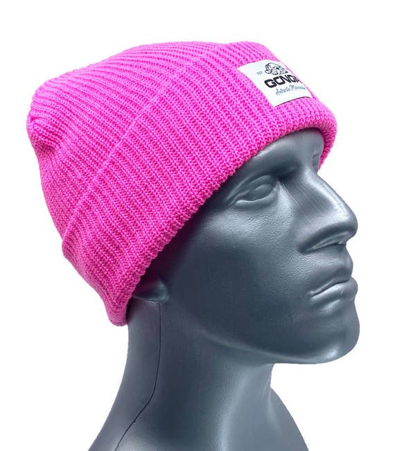 GONGA RIB BEANIE PINK white